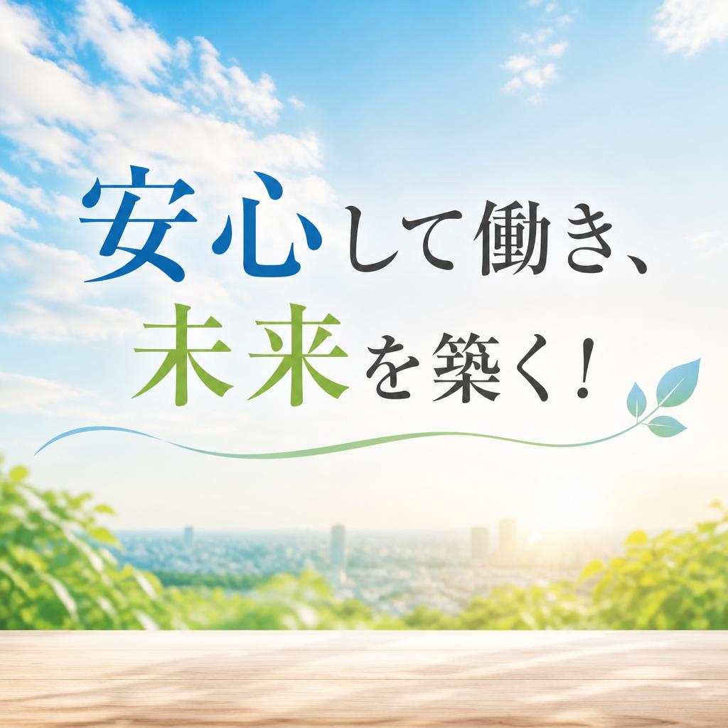 安心して働き、未来を築く！