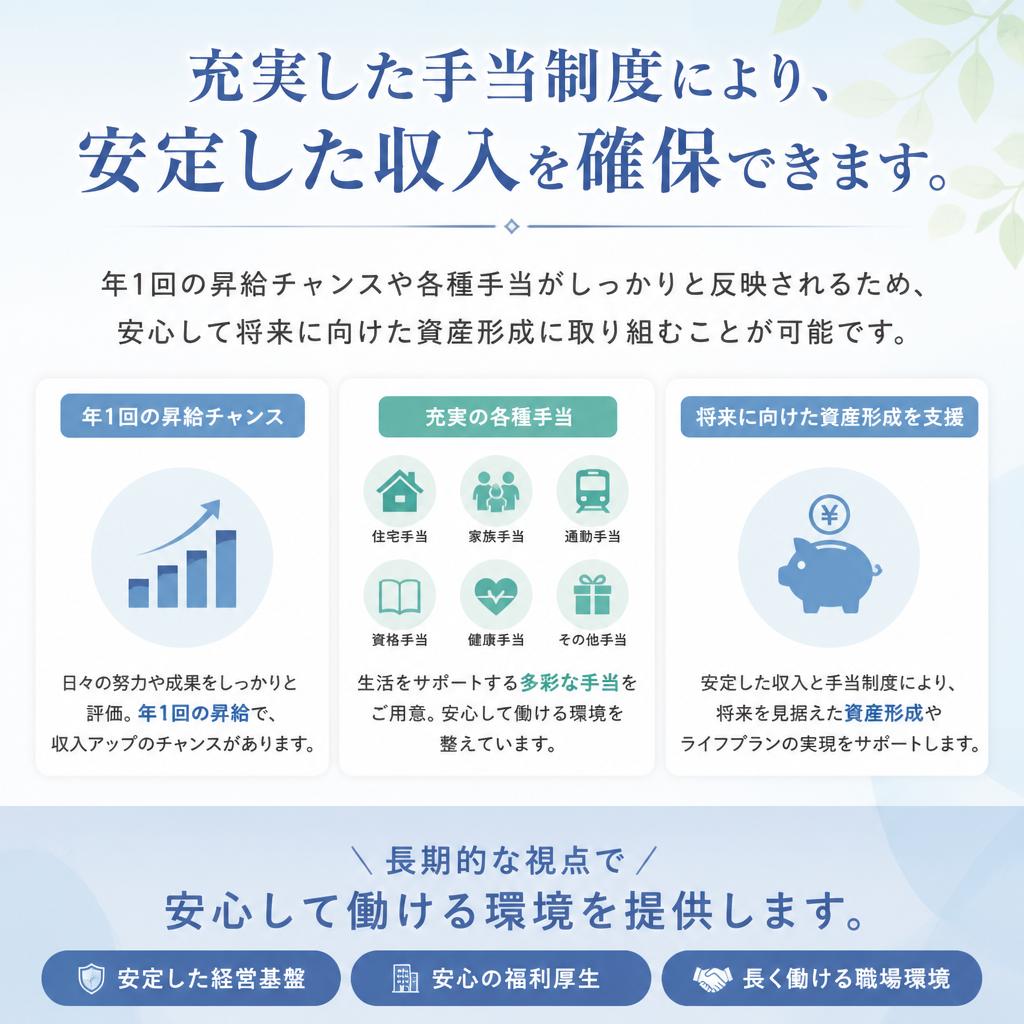 安定した収入で資産形成を実現