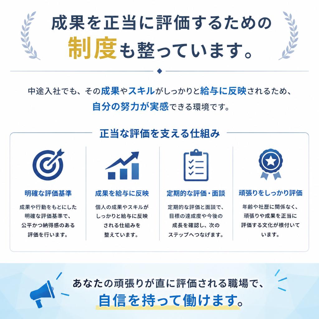 実績が認められる評価制度