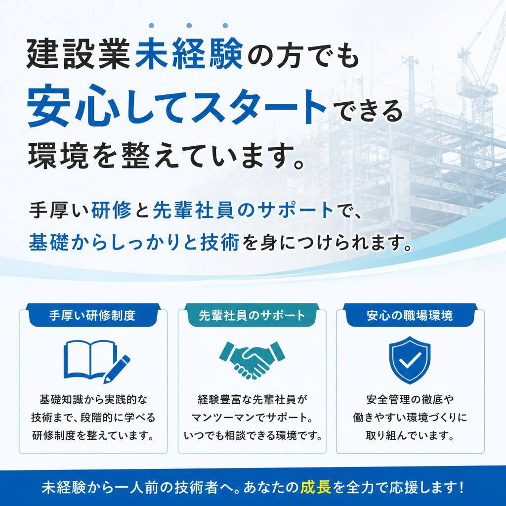未経験者歓迎！充実のサポート体制