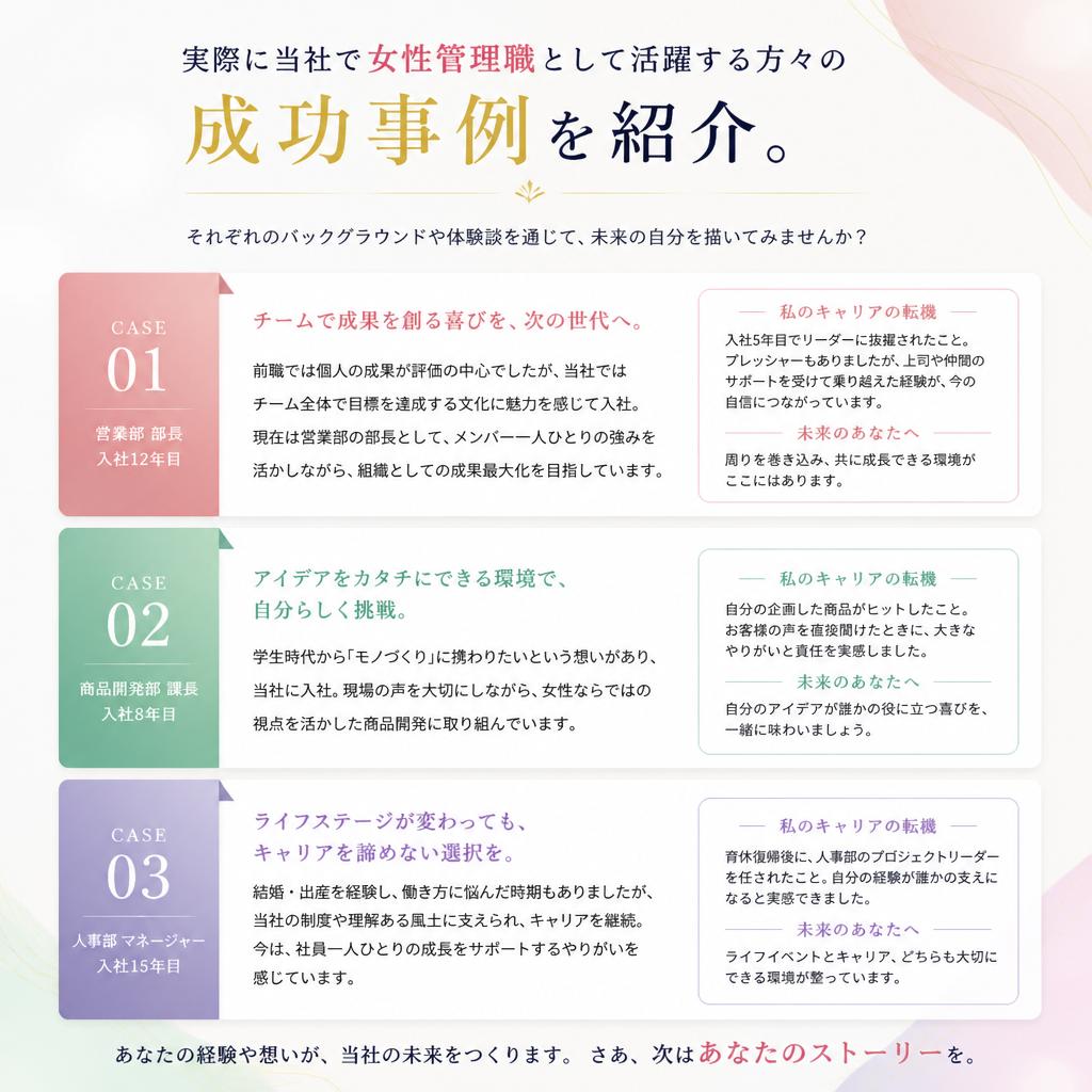 女性管理職の成功事例