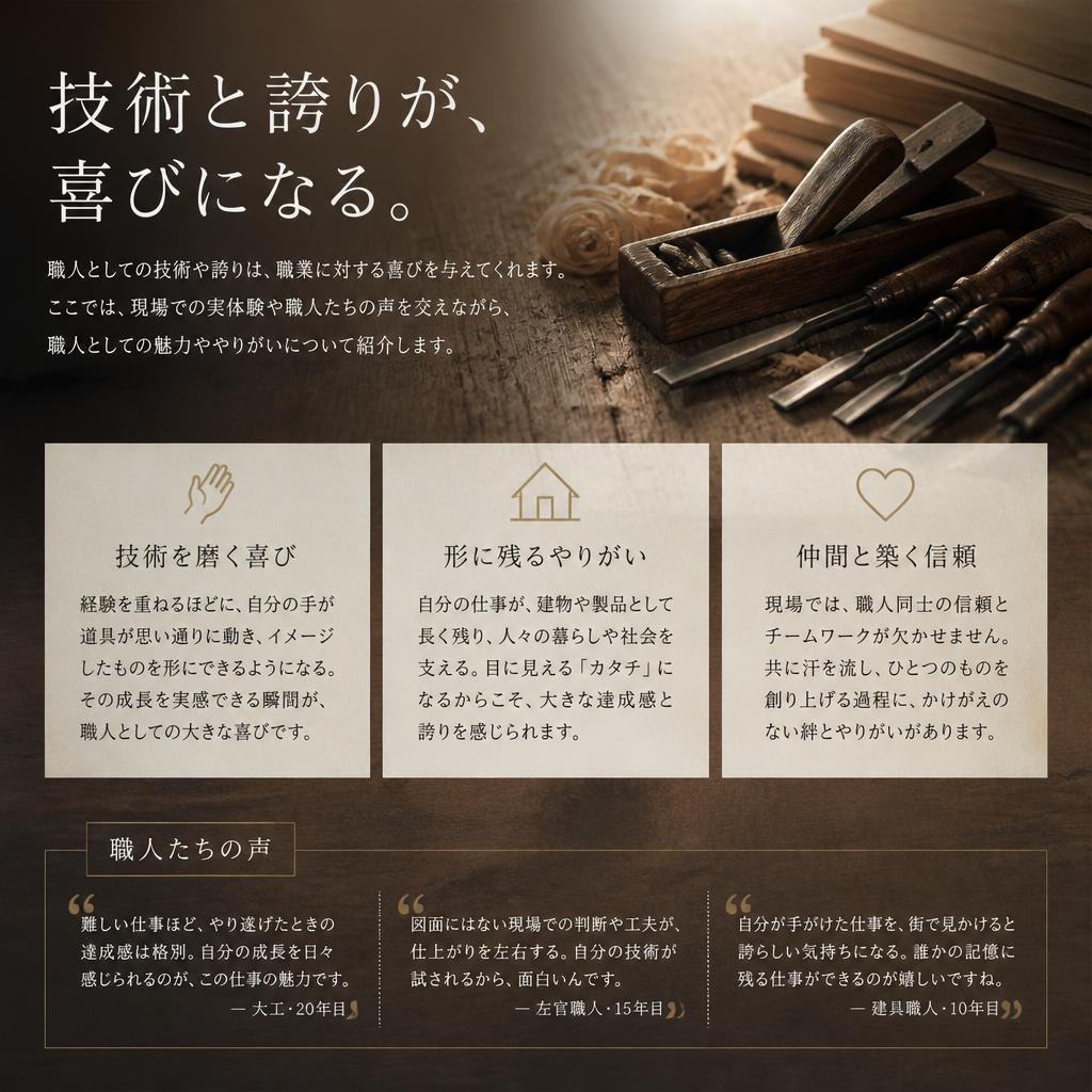 職人の魅力