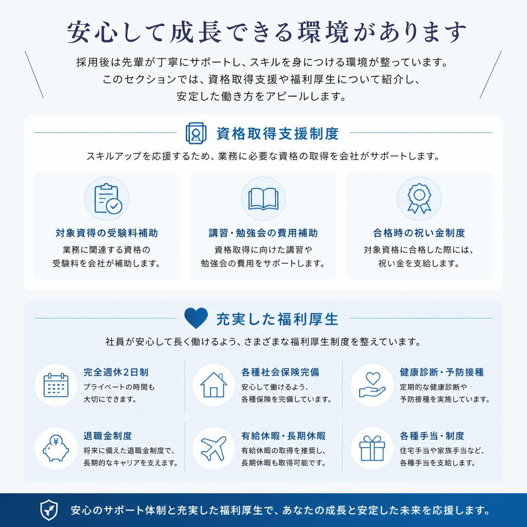 充実したサポート体制