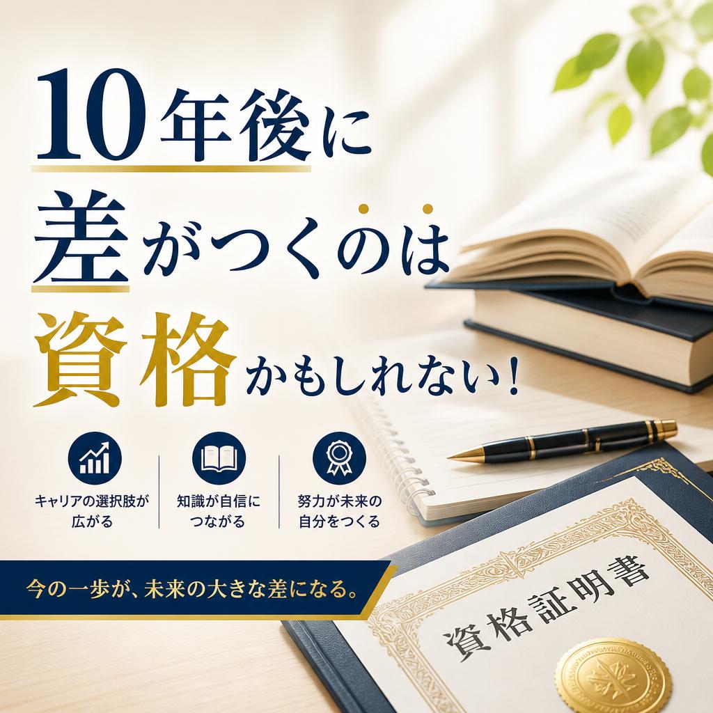 10年後に差がつくのは資格かもしれない！