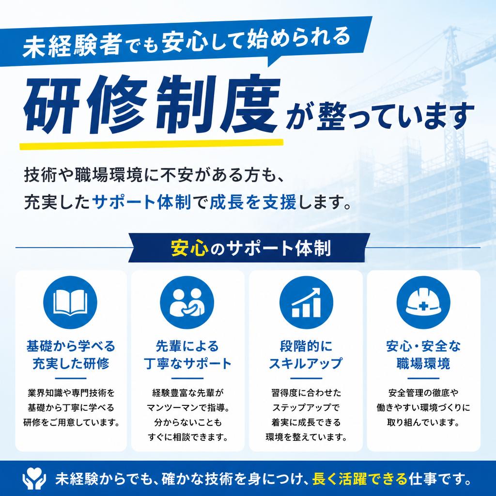 未経験者に優しい育成制度