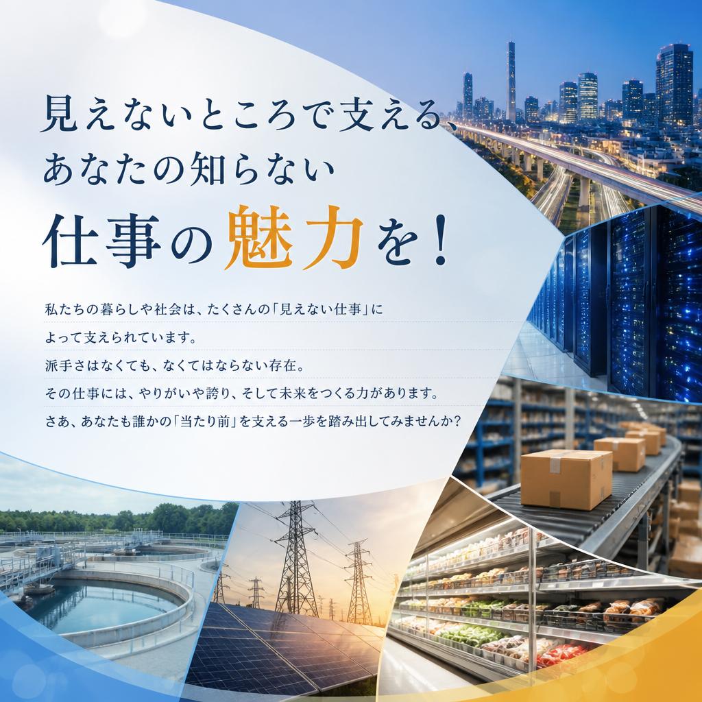 見えないところで支える、あなたの知らない仕事の魅力を！
