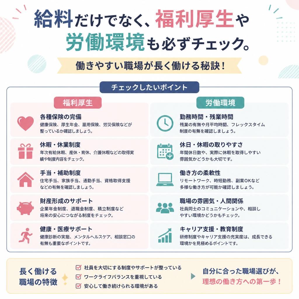 2. 福祉厚生と働きやすさを考慮する