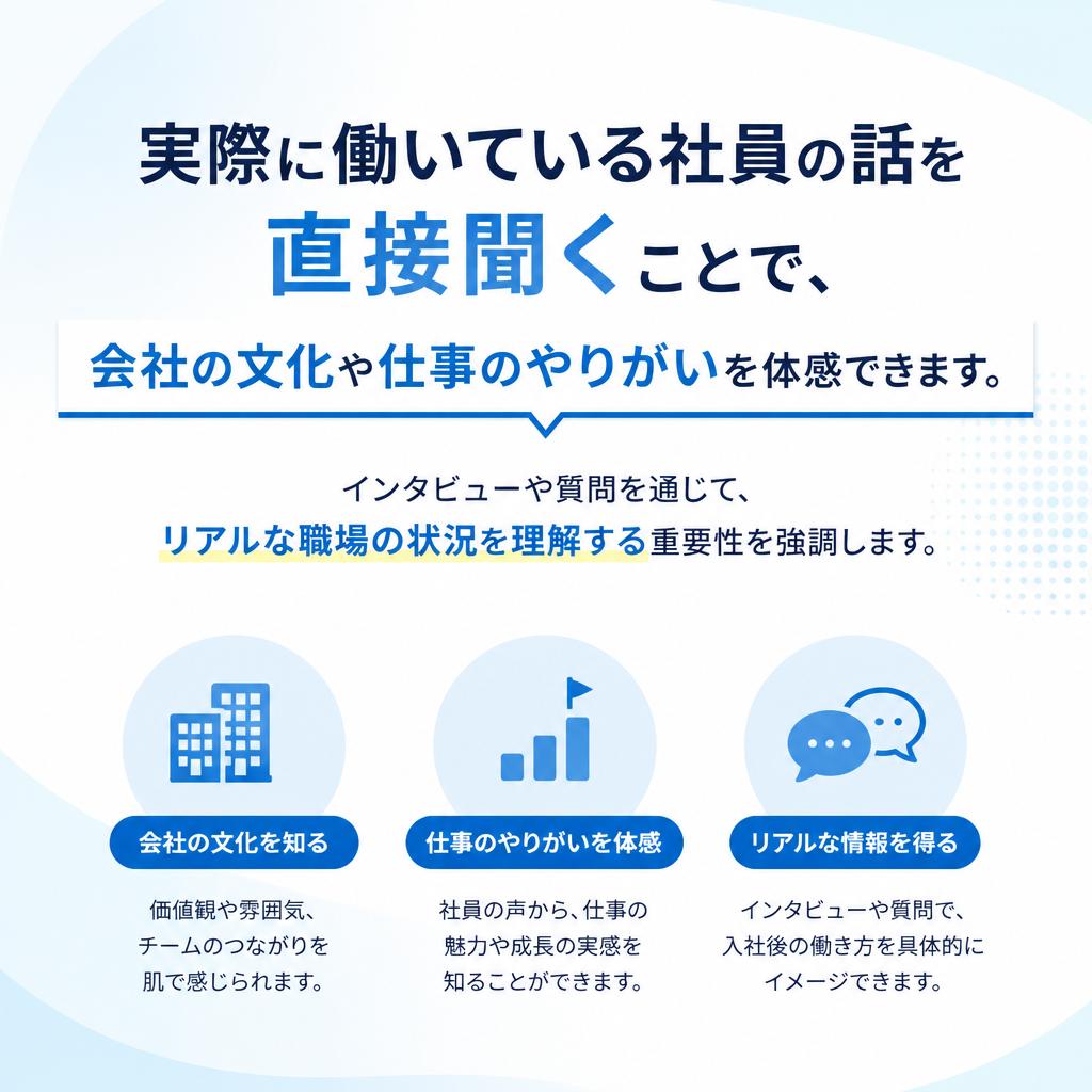 先輩社員の話を聞こう