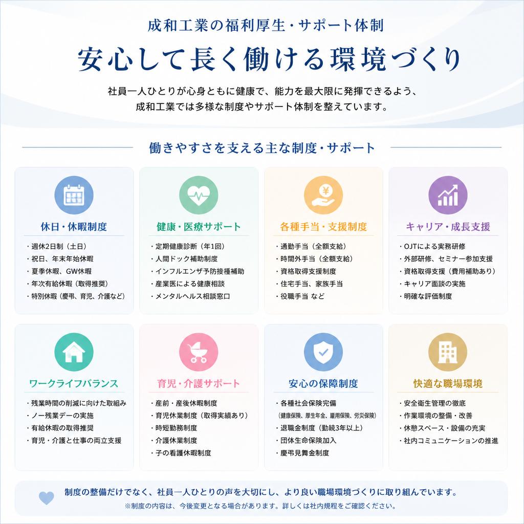福利厚生とサポート体制
