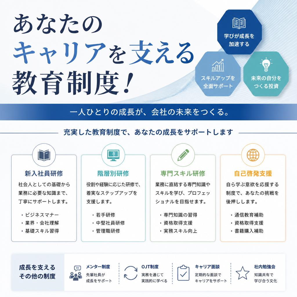 あなたのキャリアを支える教育制度！