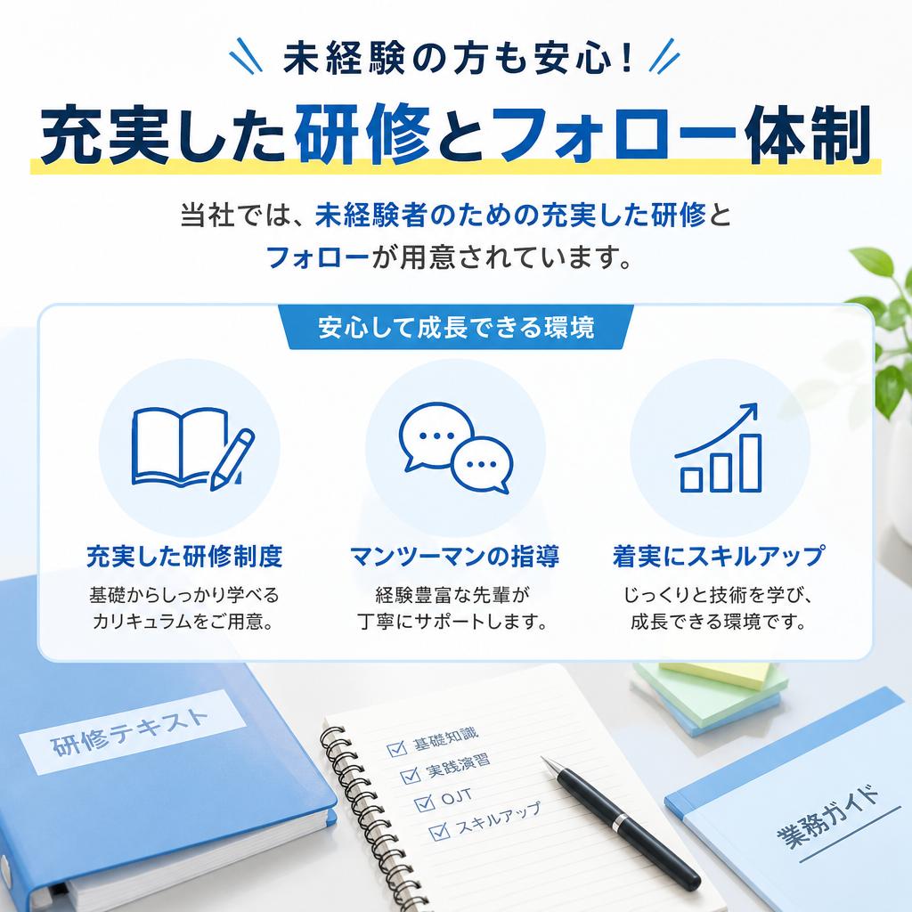 未経験でも安心のサポート体制