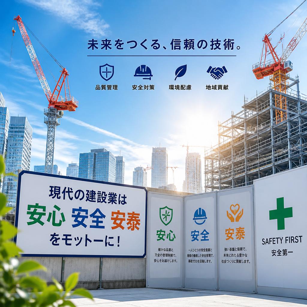 現代の建設業は安心安全安泰をモットーに！