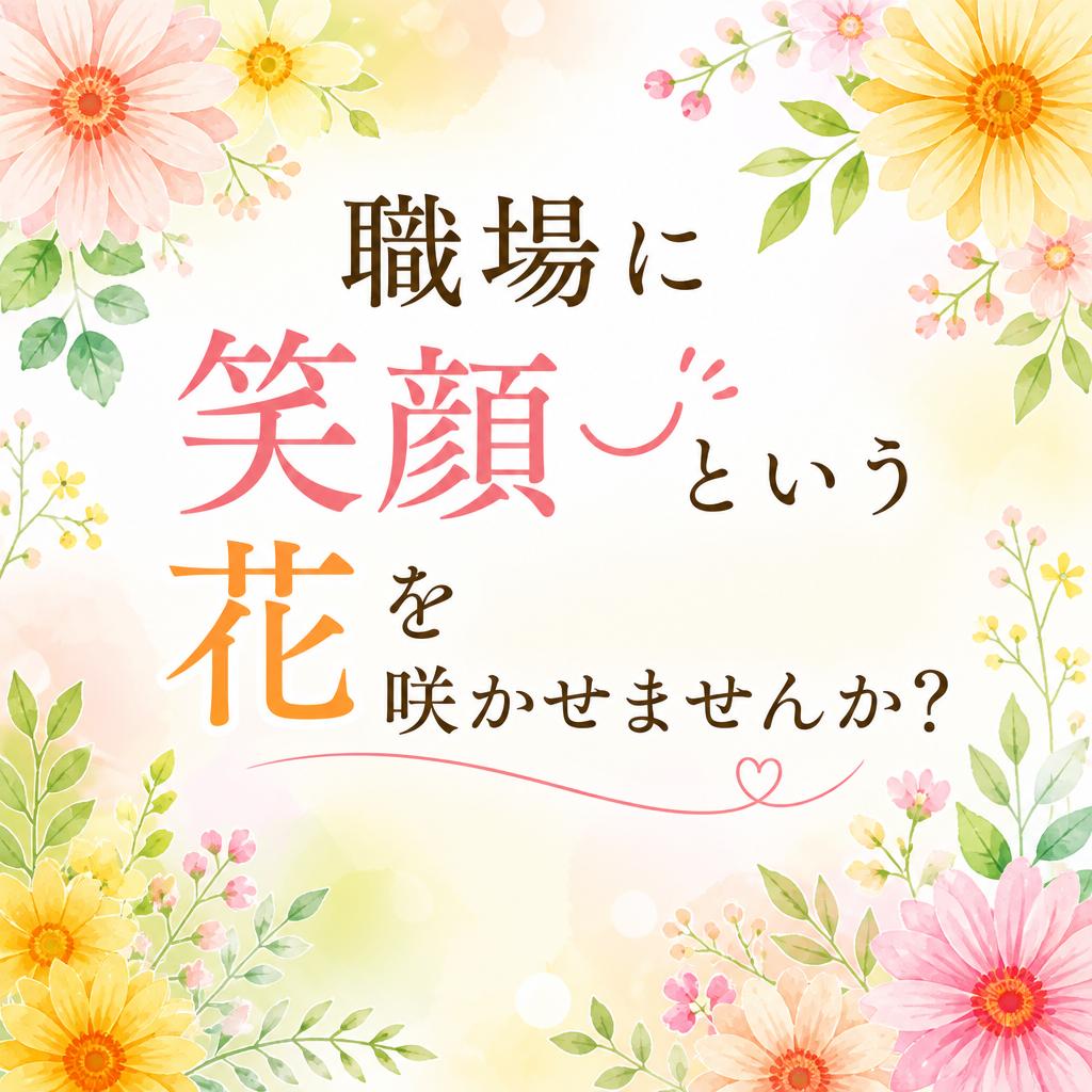 職場に笑顔という花を咲かせませんか？