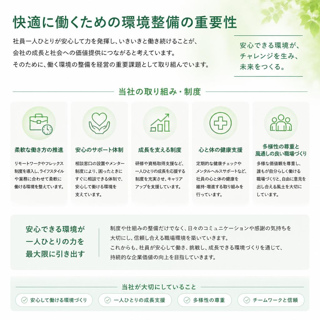 快適な働き方の実現