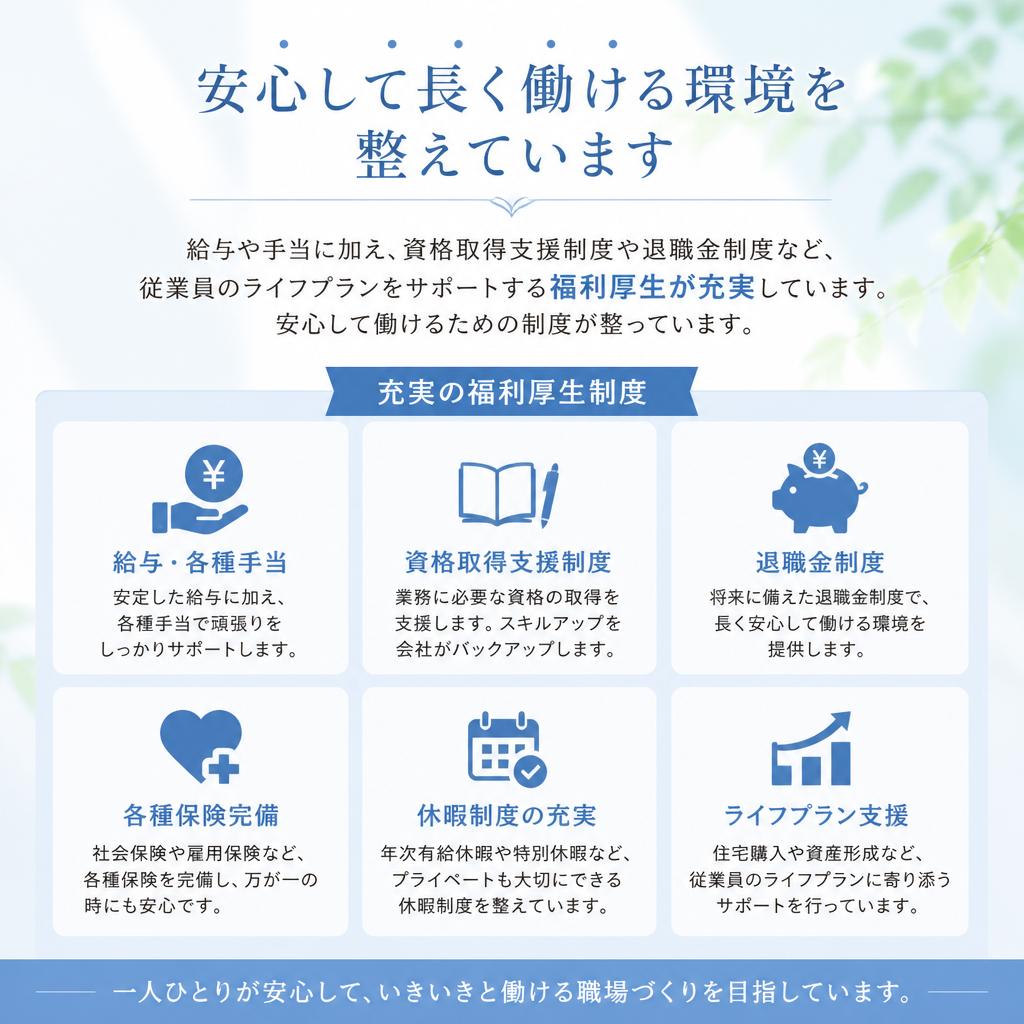 充実した福利厚生