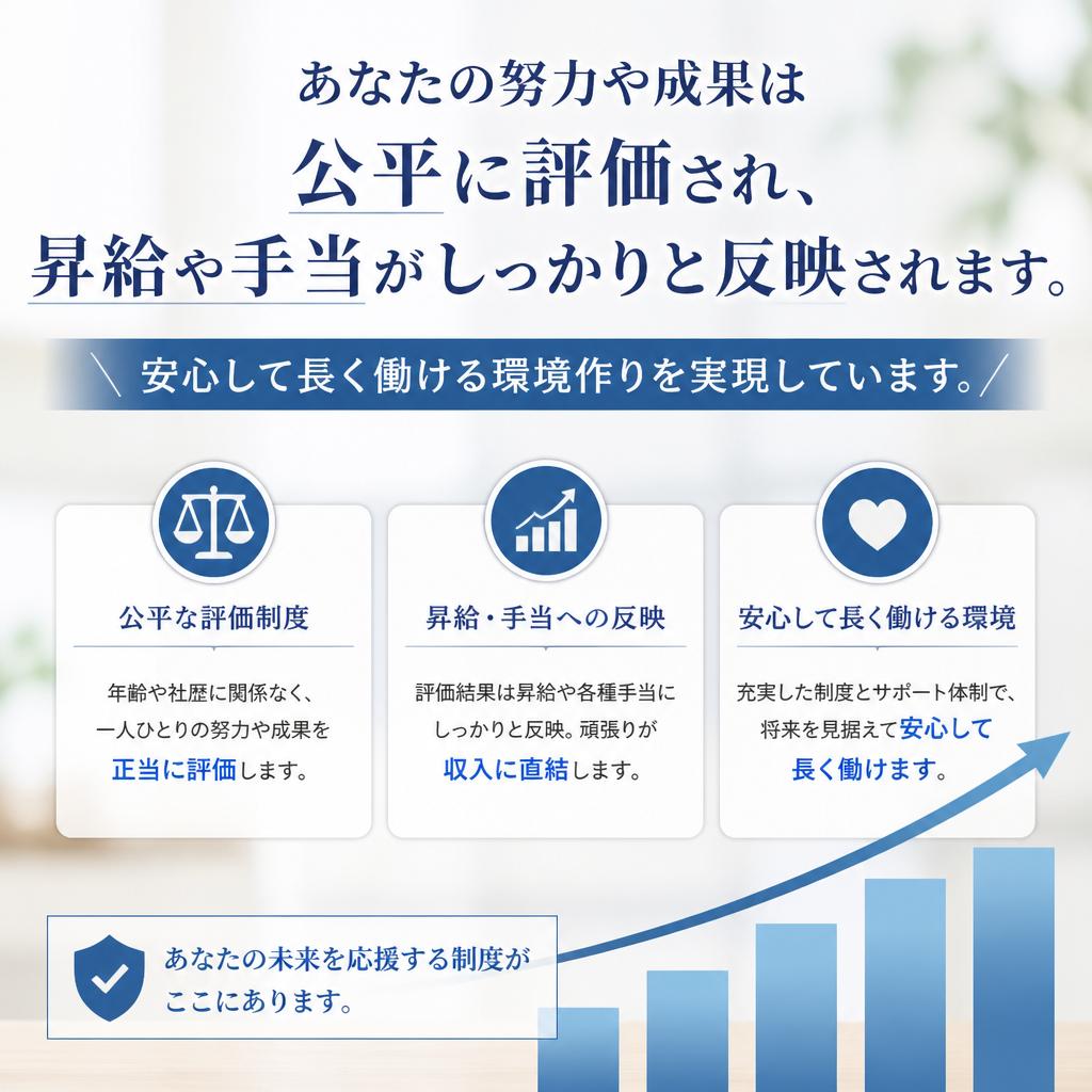 公正な評価で頑張りが報われる仕組み