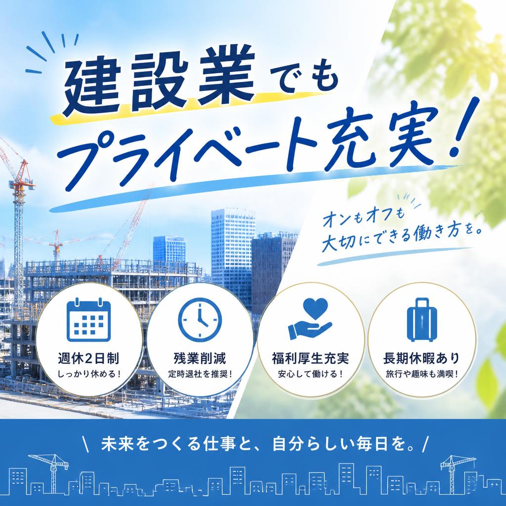 建設業でもプライベート充実！