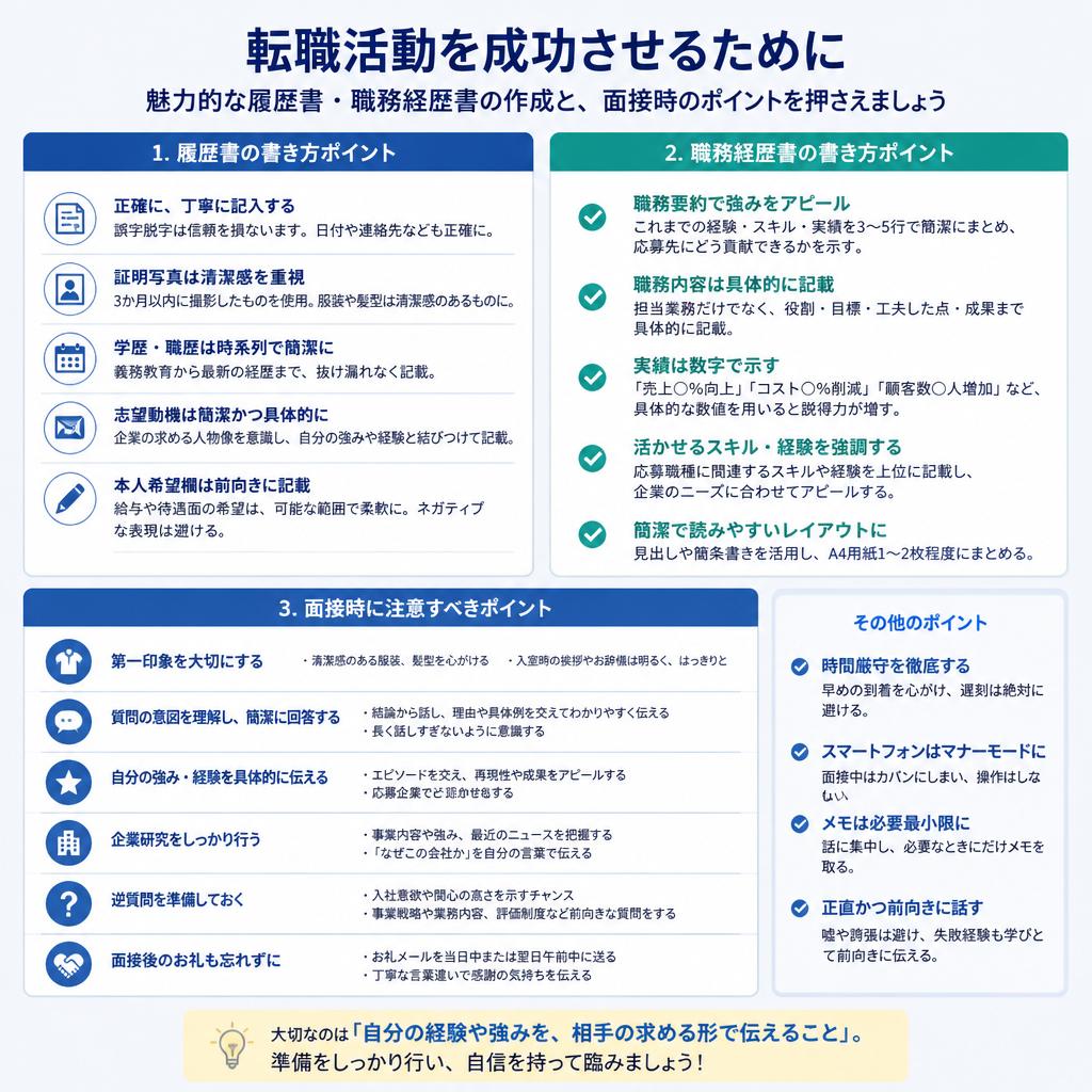 成功するための応募書類と面接対策