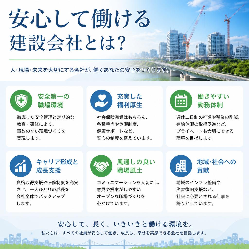 安心して働ける建設会社とは？