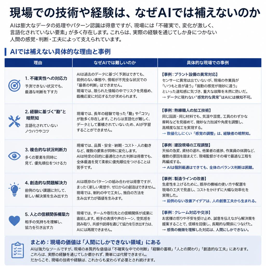 2. 技術はAIに代替できない！