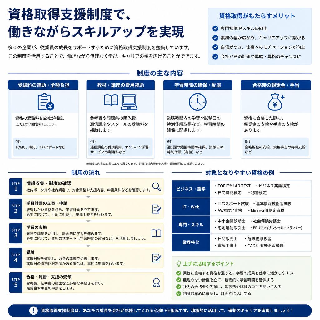 働きながら取得できる制度