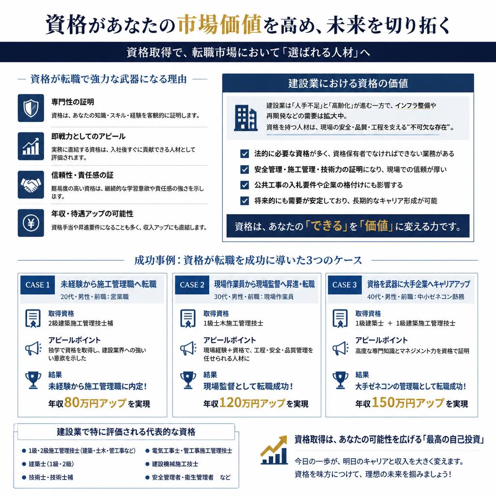 転職活動における資格の活用