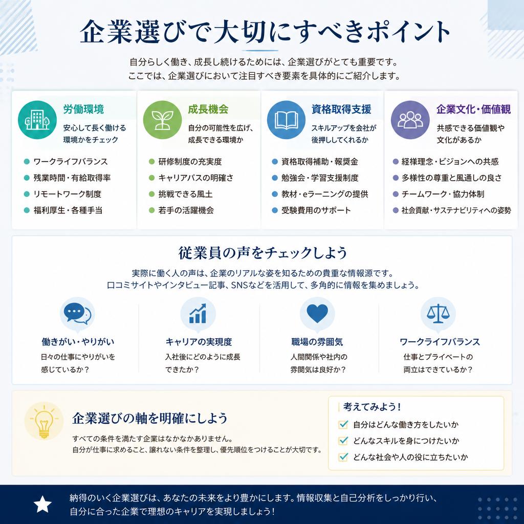 3. 企業選びで重視すべきポイント