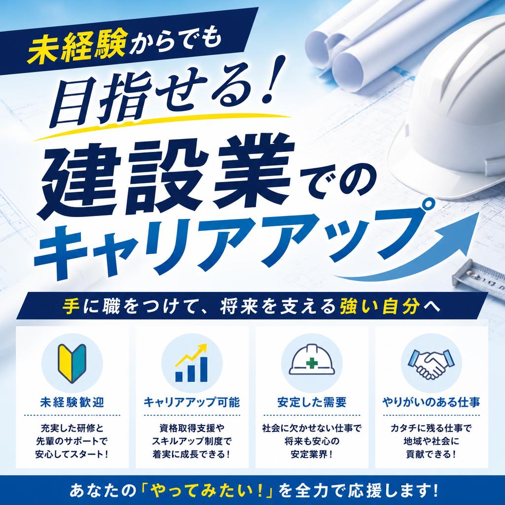 未経験からでも目指せる！建設業でのキャリアアップ