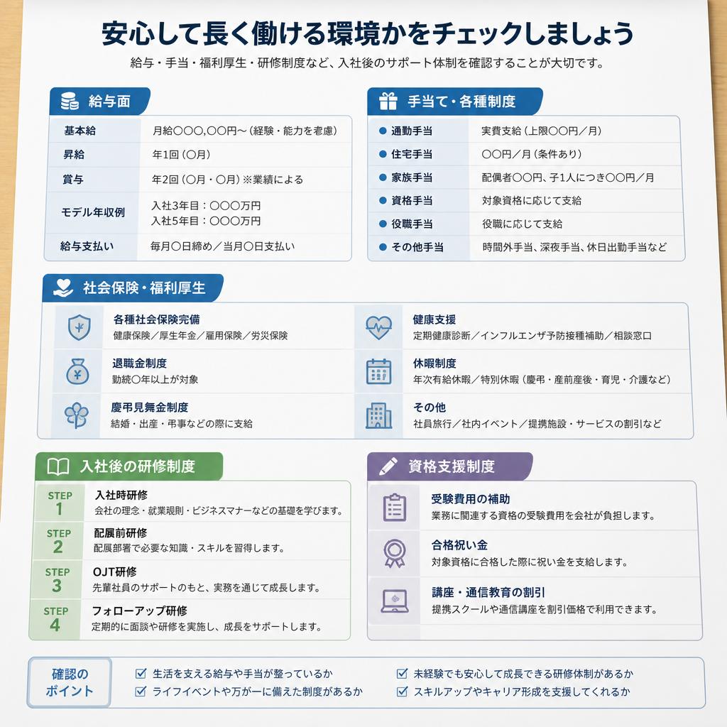 3. 福利厚生とサポート体制